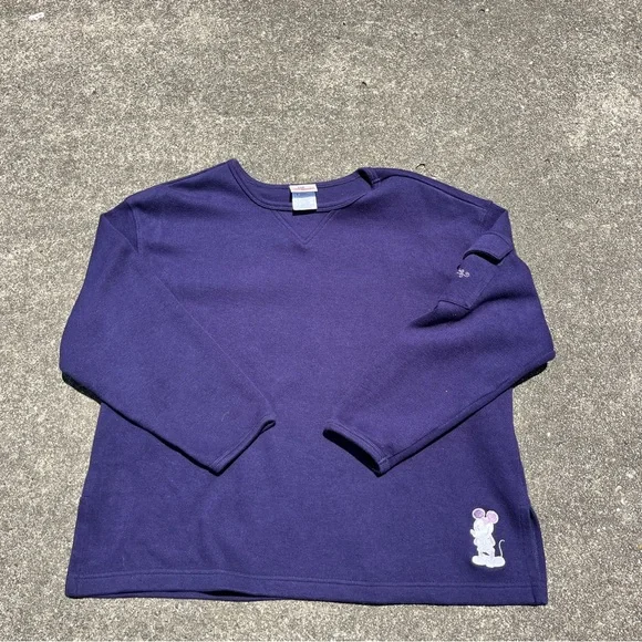 Purple Mickey Mouse Disney Store Sweater Pocket Detail Size Large - Picture 1 of 4